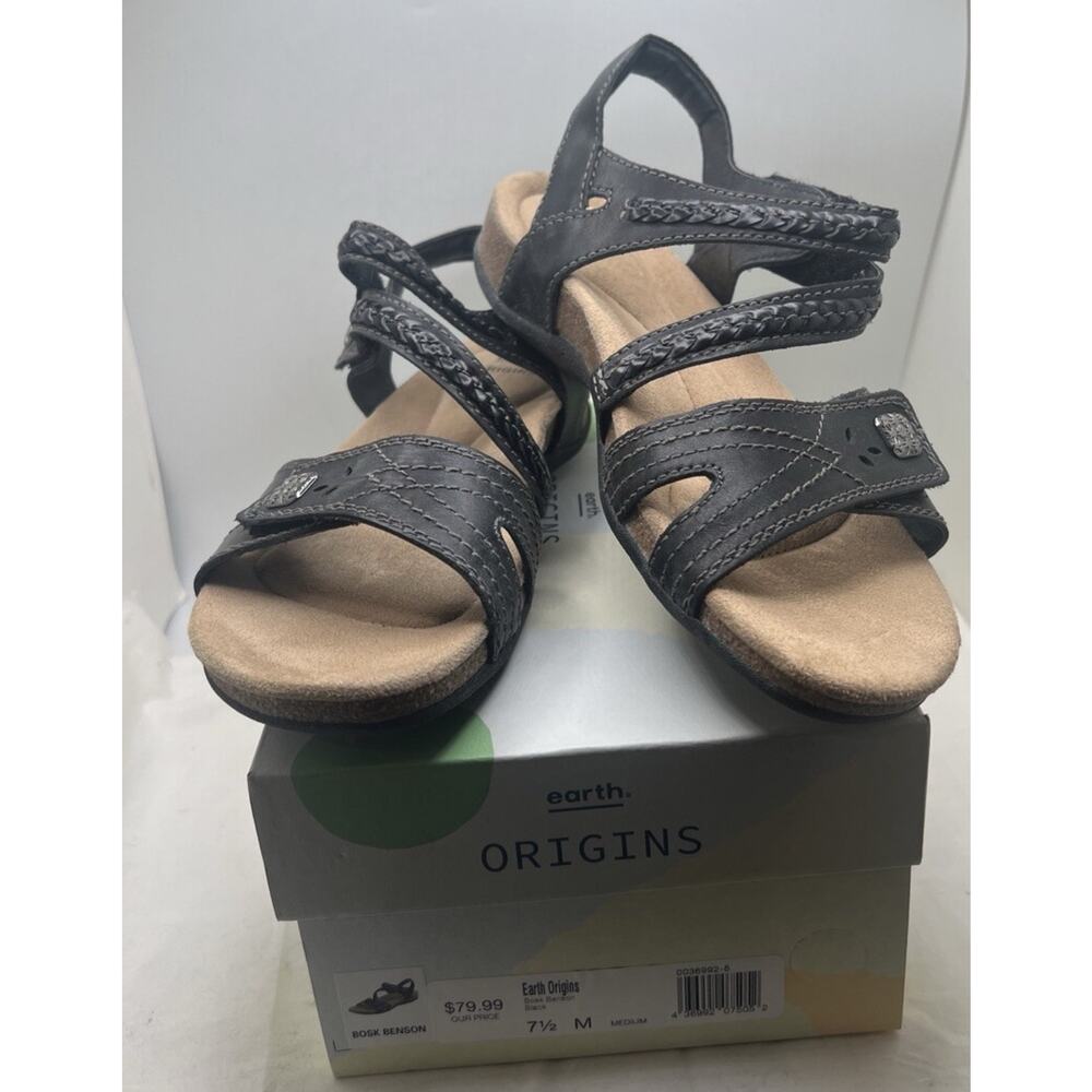 Earth Origins Bosk Benson sandals in black 7.5